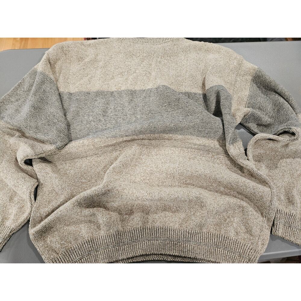 Vintage Scottish Isle Golf Sweater USA Graphic Knit Beige L - Picture 4 of 6